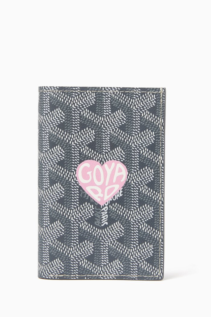 

Unused Limited Edition Saint-Pierre Card Holder in Goyardine Canvas, Grey