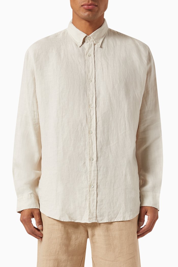 

Martin Shirt in Linen, Neutral