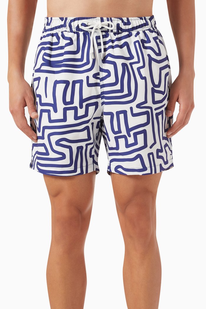 

Arthus Printed Swim Shorts, White