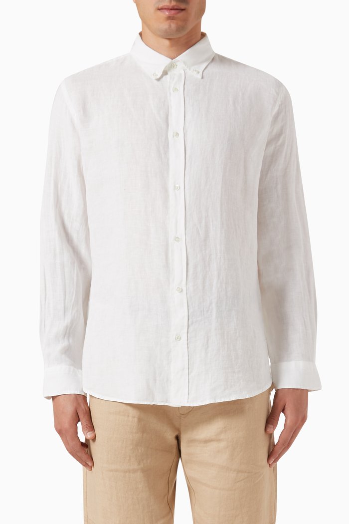 Martin Shirt in Linen, White