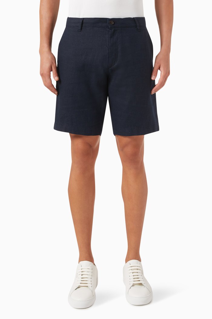 

Edmund Shorts in Linen, Blue