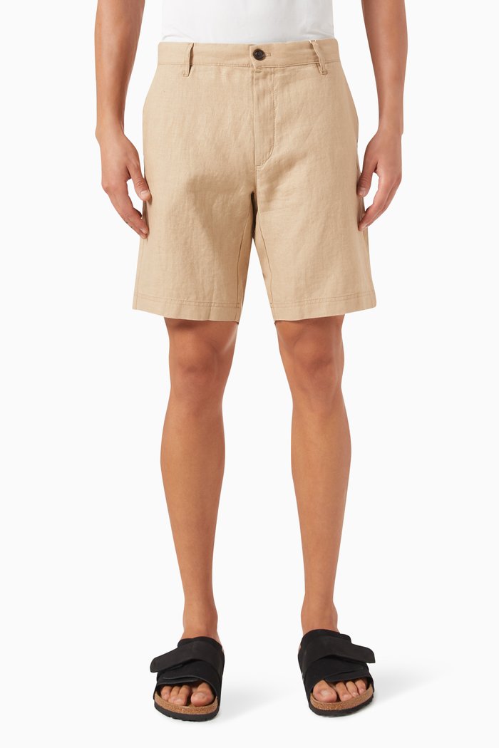 

Edmund Shorts in Linen, Brown