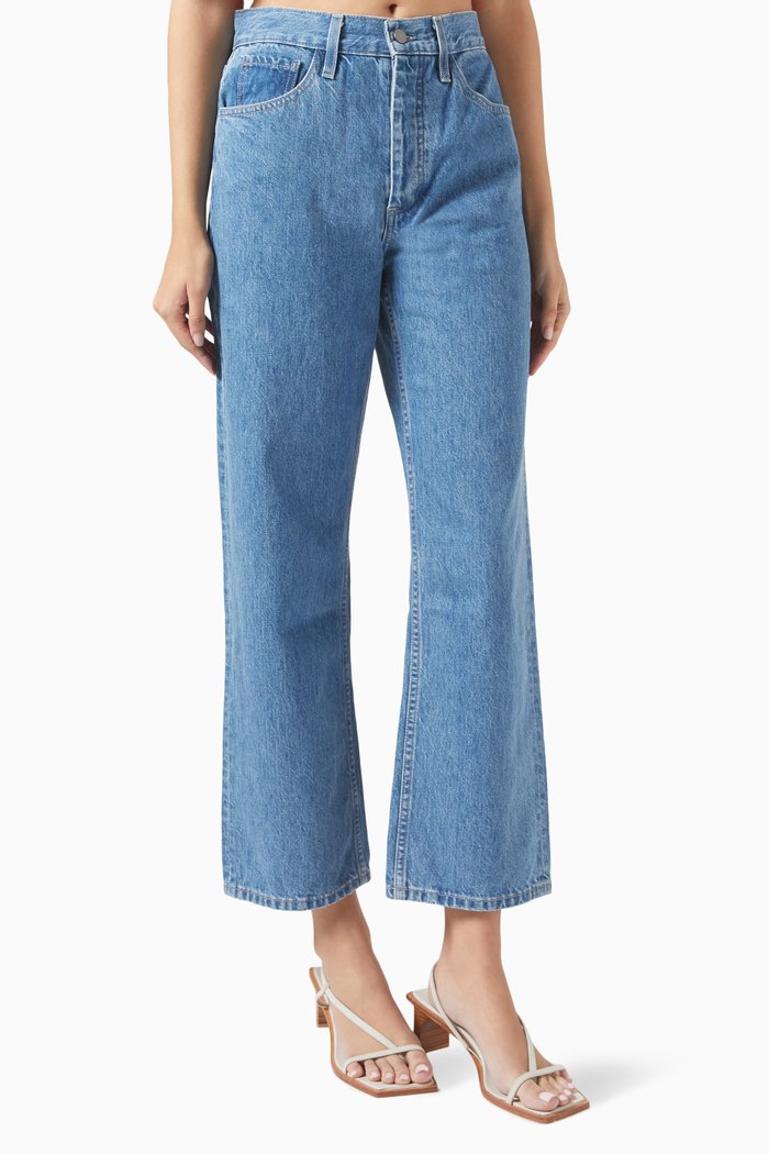 Georgina Straight-leg Jeans in Organic Cotton-denim, Blue