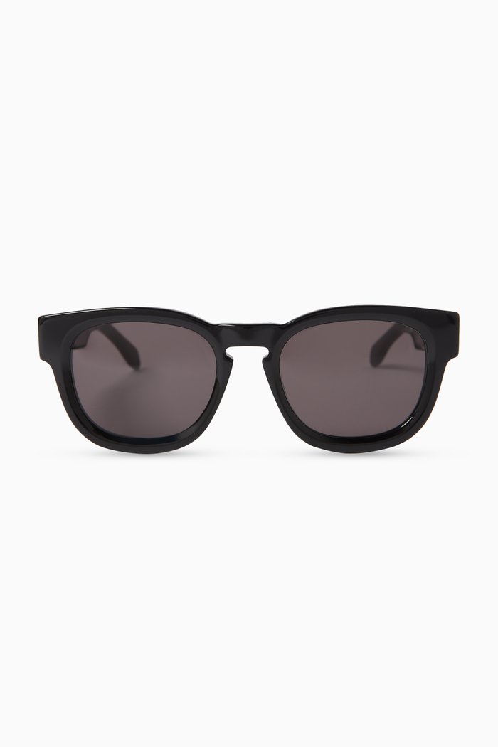 

Riverside Square Sunglasses in Acetate, Black