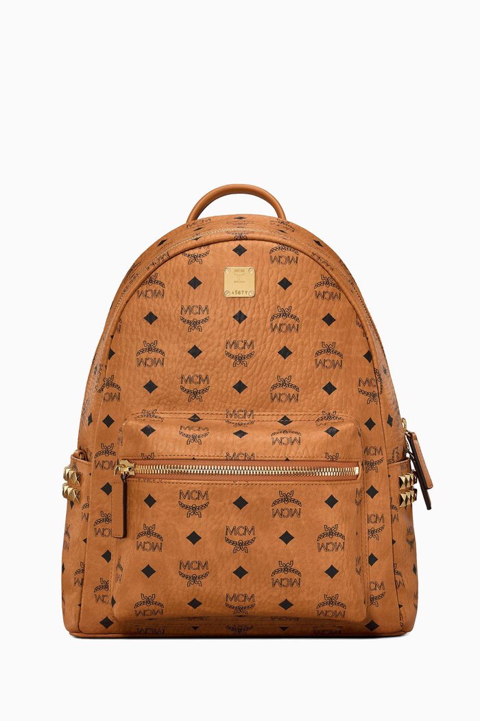 

Stark Side Studs Visetos Backpack in Coated-canvas, Brown