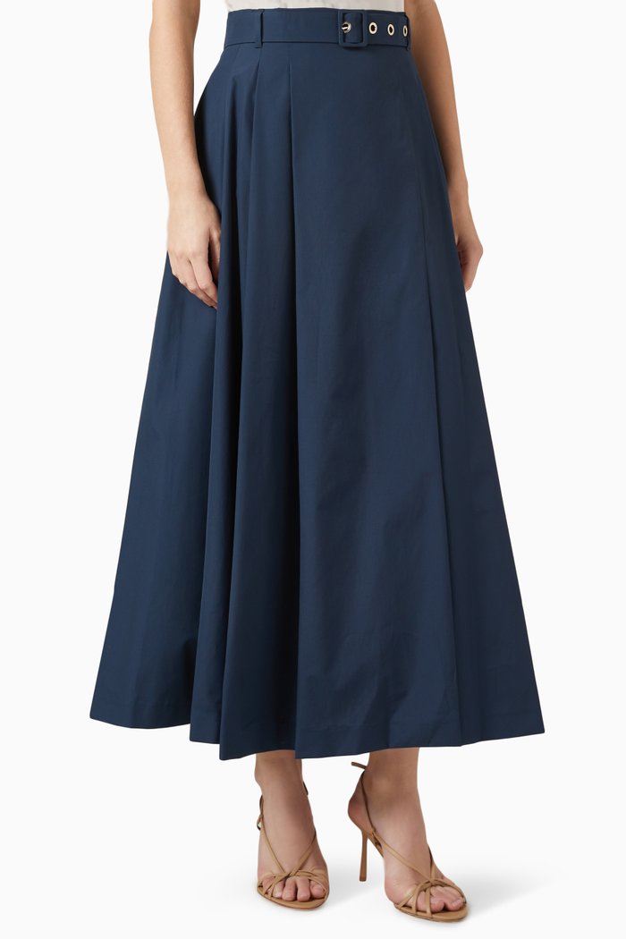 

Gilda Skirt in Cotton-poplin, Blue