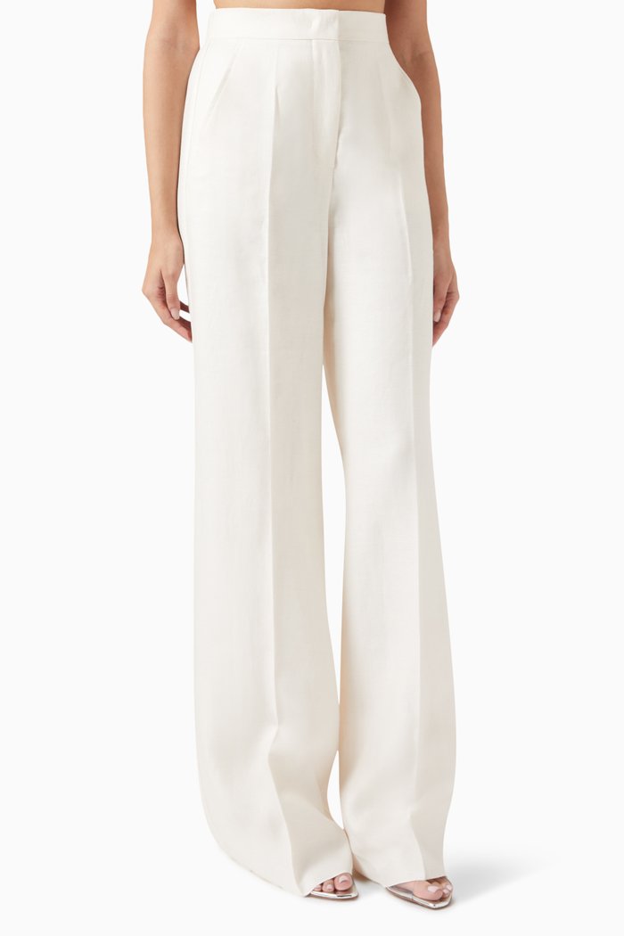 

Hangar Wide-leg Pants in Linen Twill, Neutral