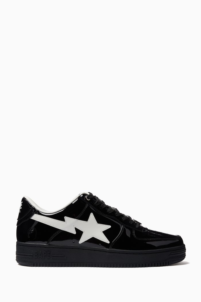 

BAPE STA #2 M1 Sneakers in Patent Leather, Black