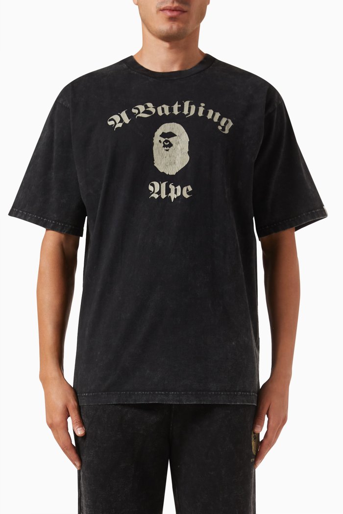

Bathing Ape Overdye T-shirt in Cotton-jersey, Black