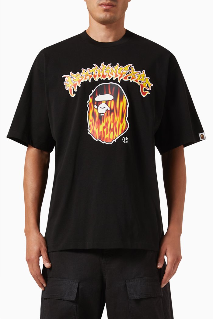 

Mad Flame Ape Head T-shirt in Cotton-jersey, Black
