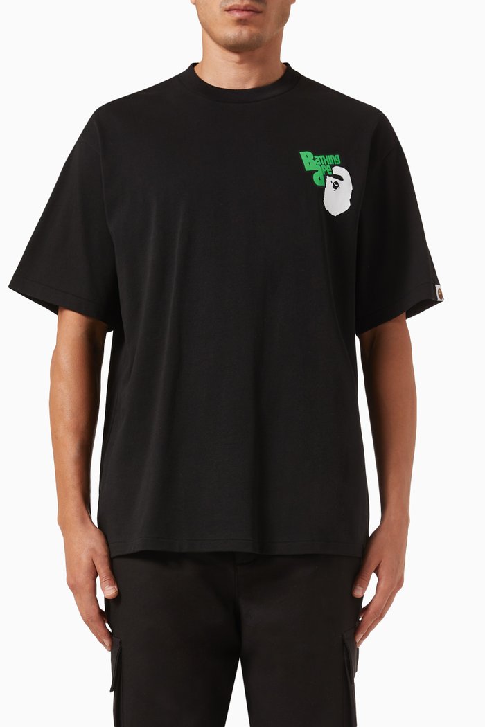 

Bathing Ape Logo T-shirt in Cotton-jersey, Black