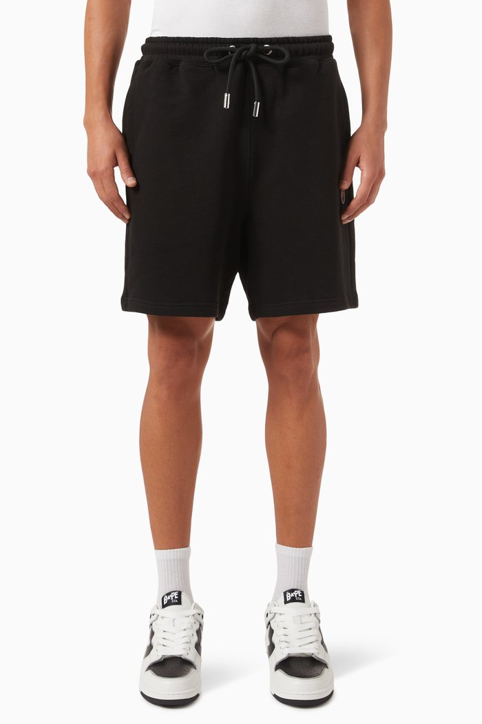 

Ape Head One Point Sweatshorts in Cotton, Black