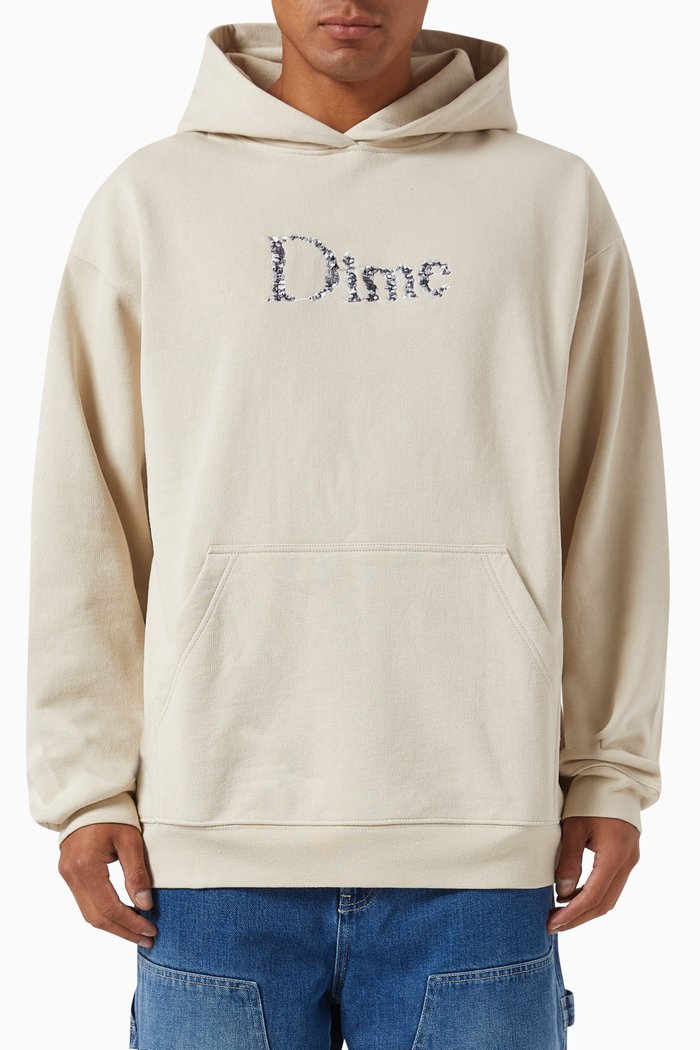 

Classic Skull Hoodie in Cotton, Neutral