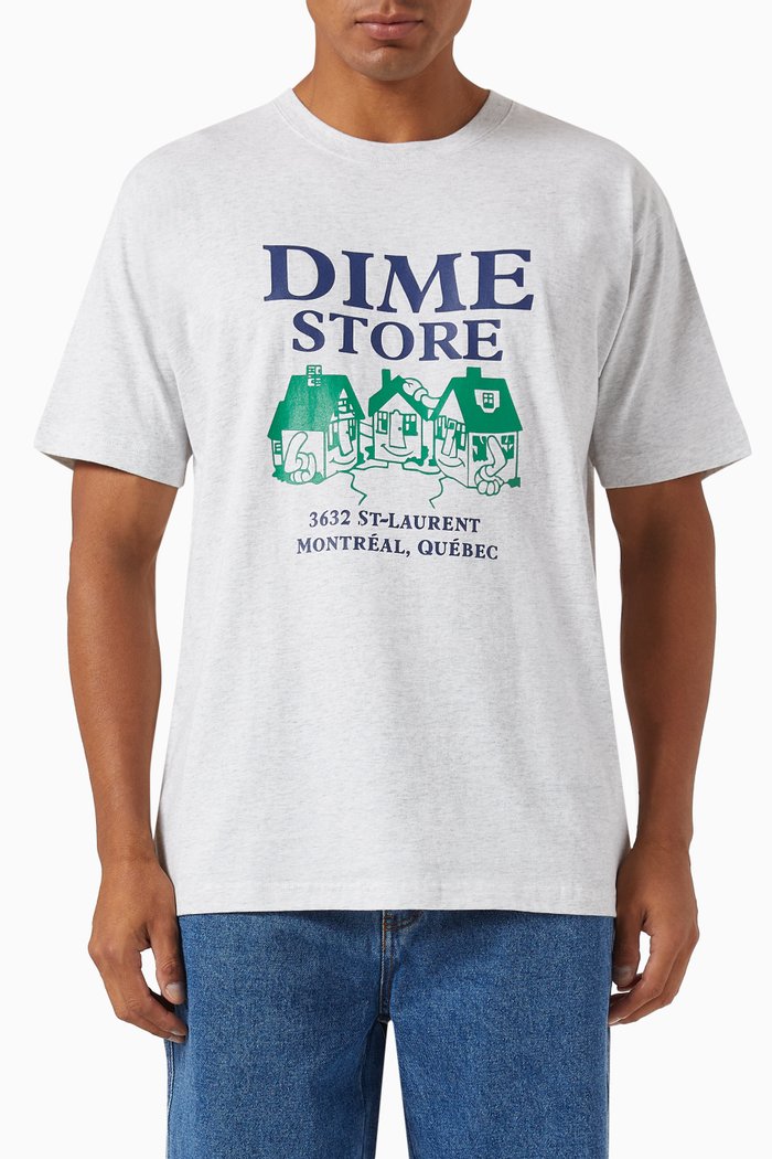 

Skateshop Printed T-shirt in Cotton, Grey