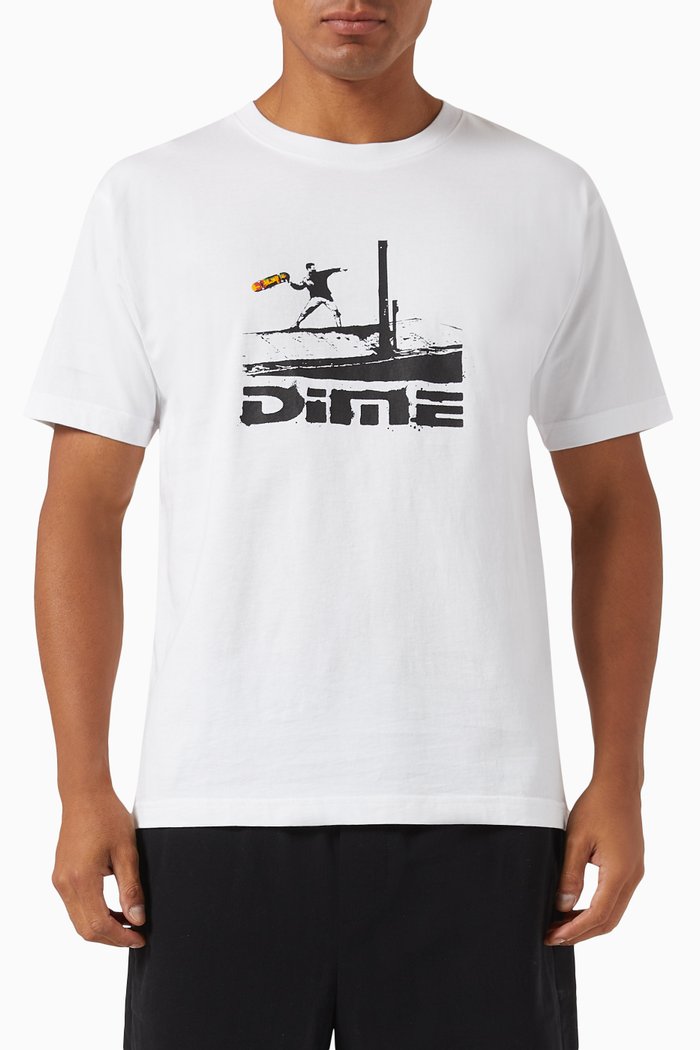 

Banky Printed T-shirt in Cotton, White