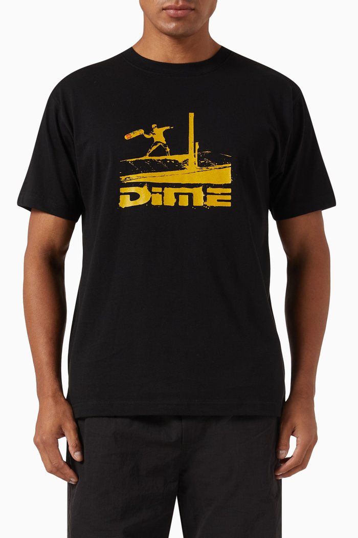 

Banky Printed T-shirt in Cotton, Black