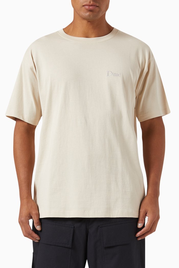 

Classic Logo T-shirt in Cotton, Neutral