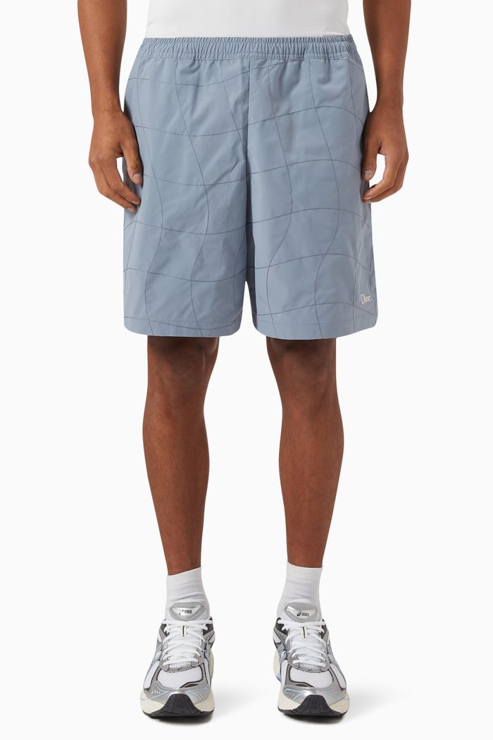 

Wave Quilted Shorts, Blue