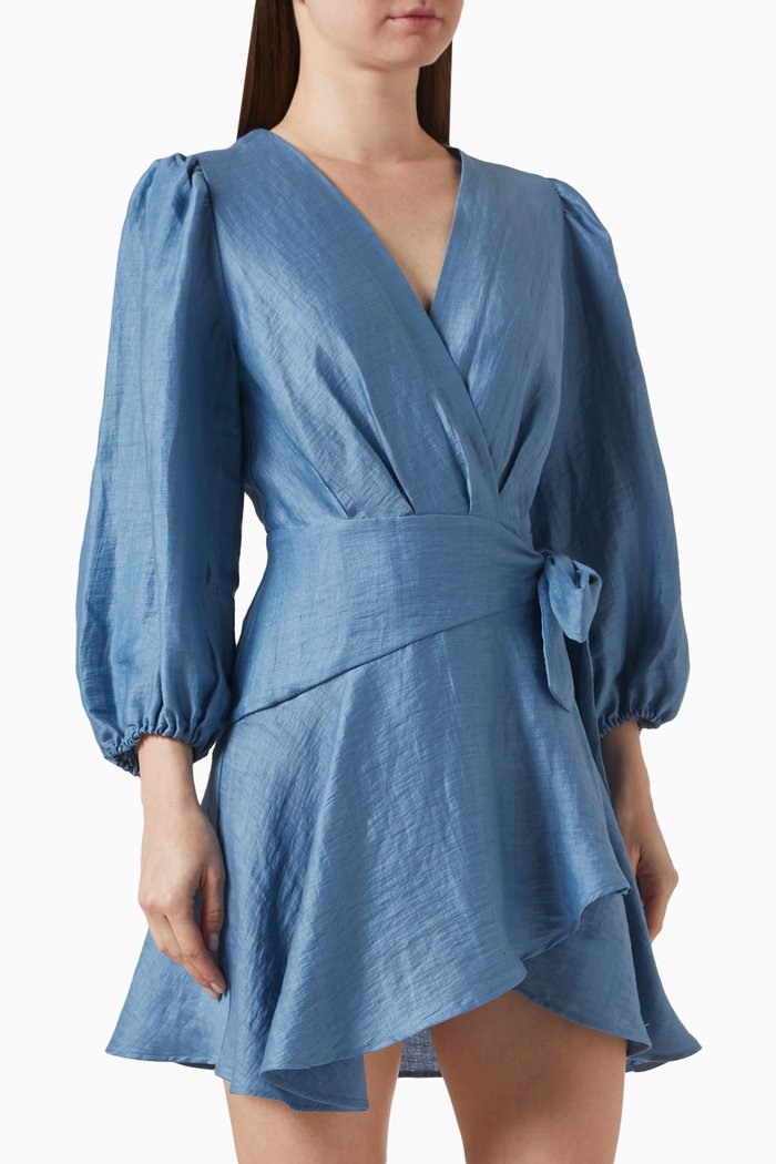 Rifilou Wrap Dress, Blue