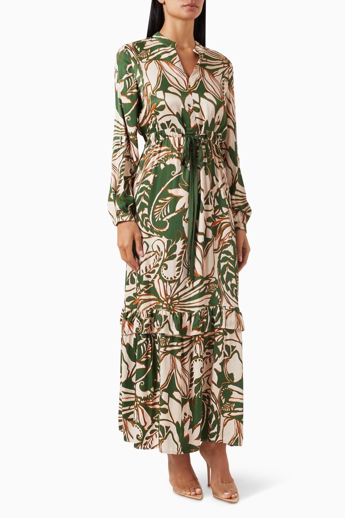 Floral-print Maxi Dress, Multicolour