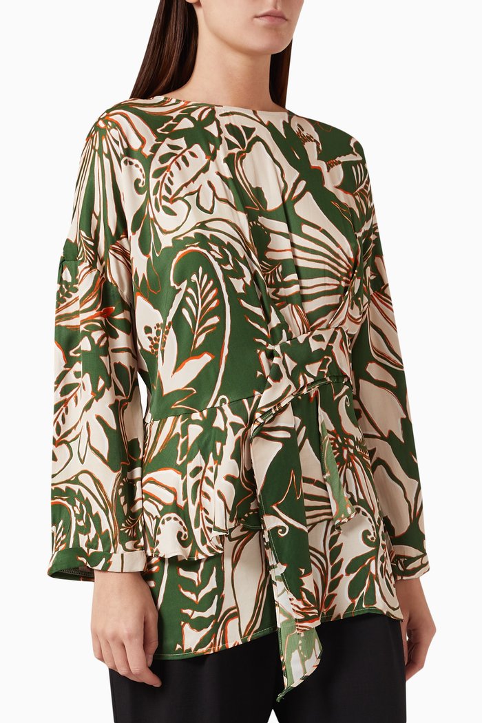 

Printed Ruffle Blouse, Multicolour