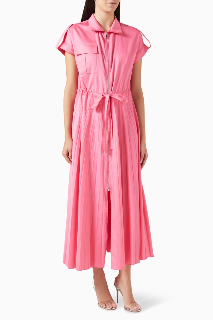 

Pleated Shirt Dress, Pink