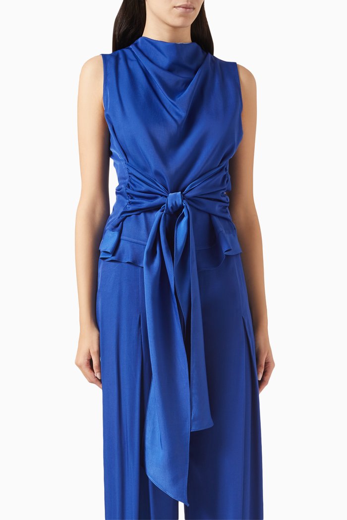 

Cowl-neck Top, Blue