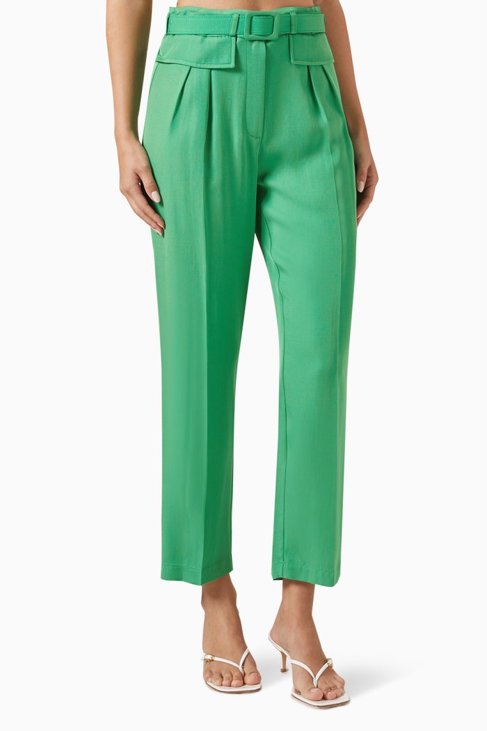 

Straight-fit Pants, Green
