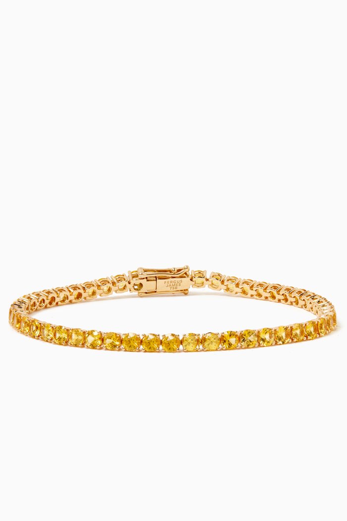 Yellow Sapphire Tennis Bracelet in 18kt Yellow Gold