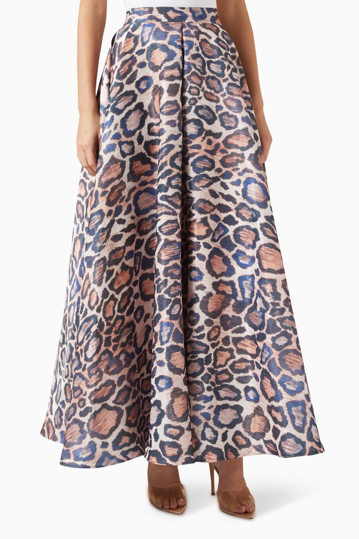 

Leopard-print Maxi Skirt, Multicolour