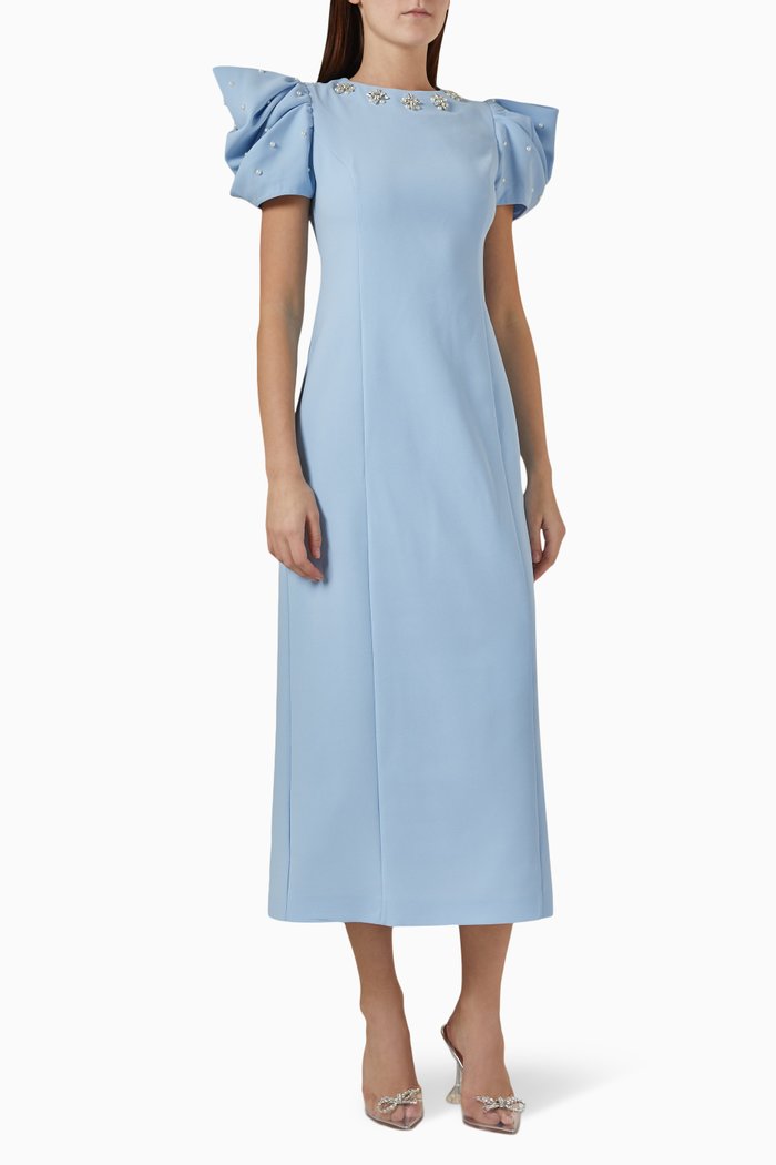 

Embellished Midi Dress, Blue