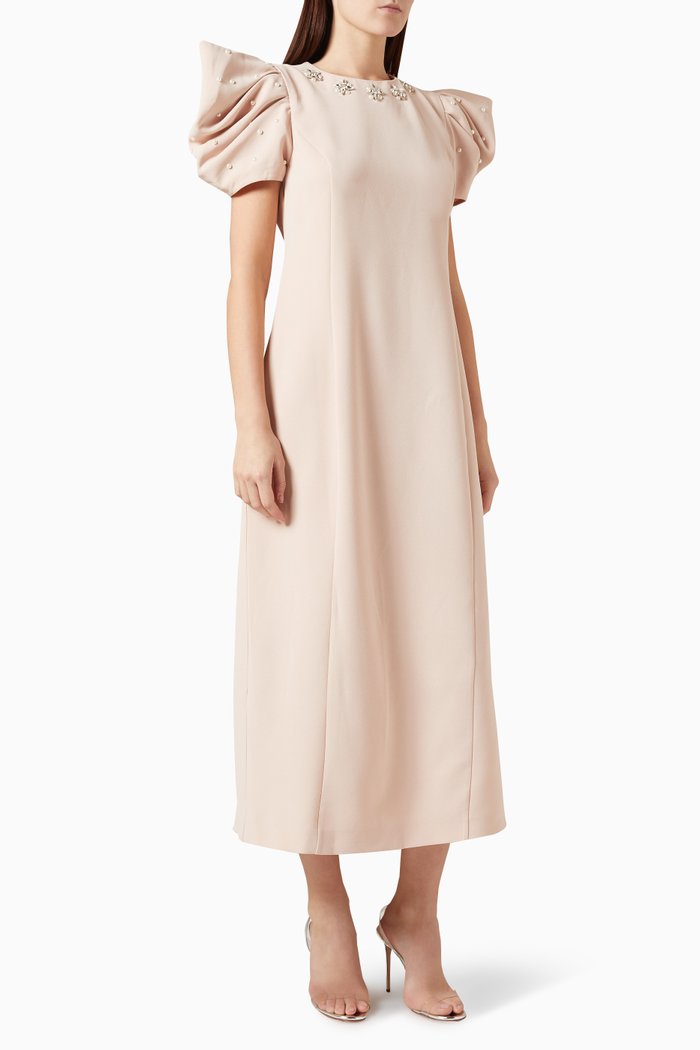 

Embellished Midi Dress, Pink