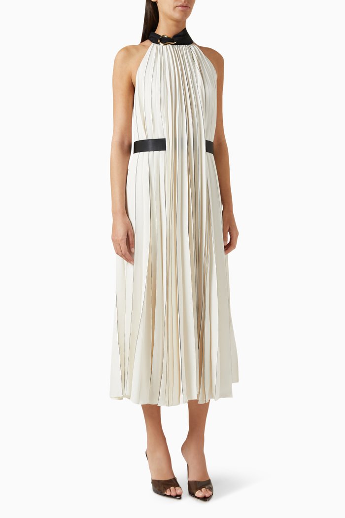 

Striped Midi Dress, White