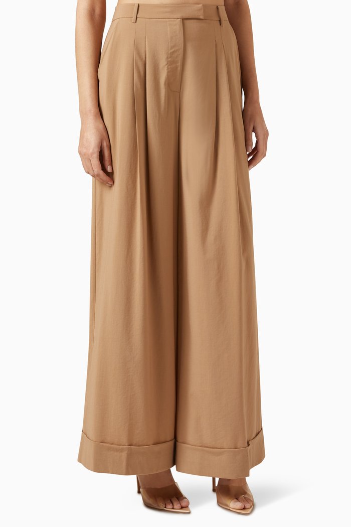 

Wide-leg Pants in Wool, Neutral