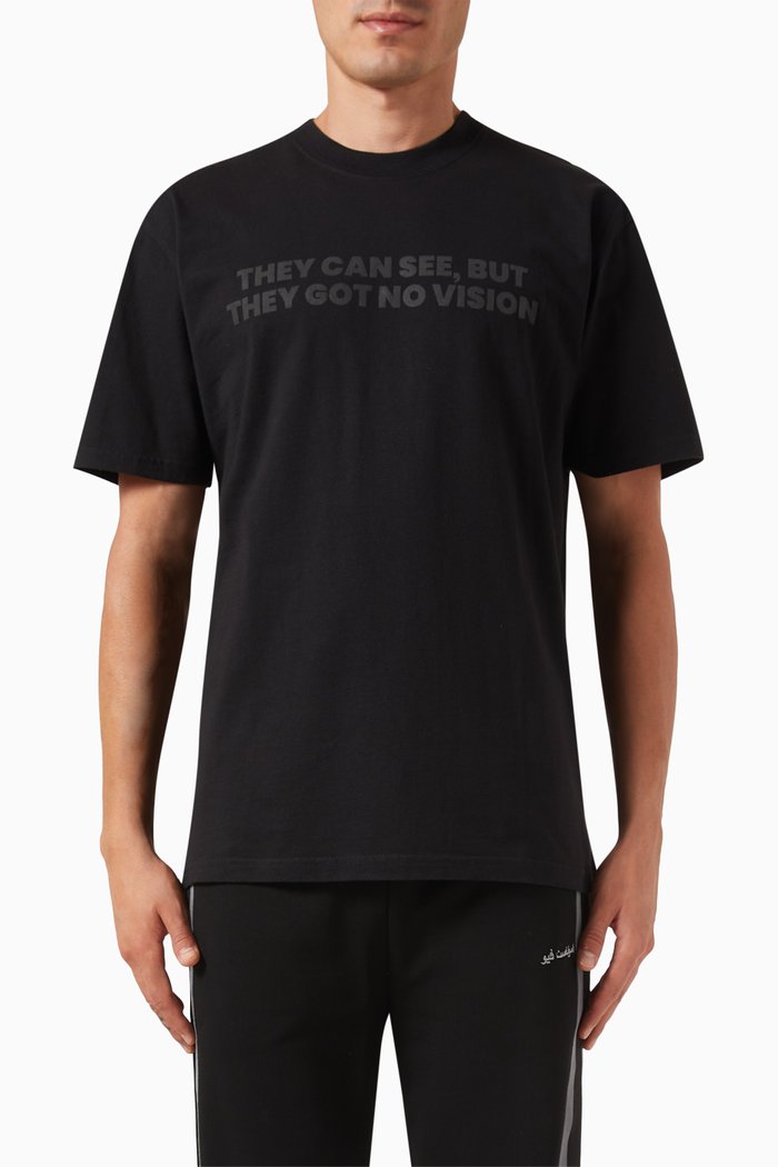 

No Vision T-shirt in Cotton-jersey, Black