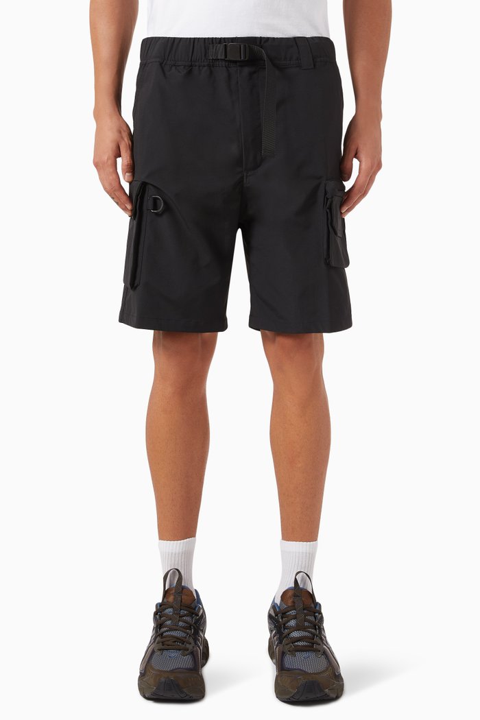 Cargo Shorts in Nylon, Black