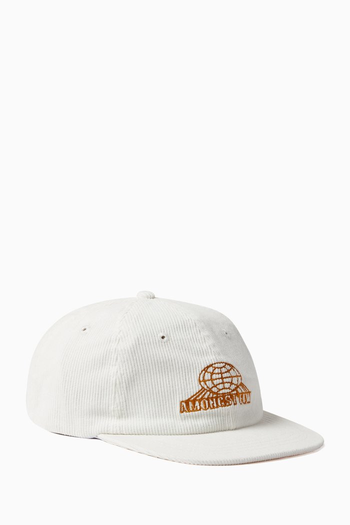 

Global Cap in Corduroy, White