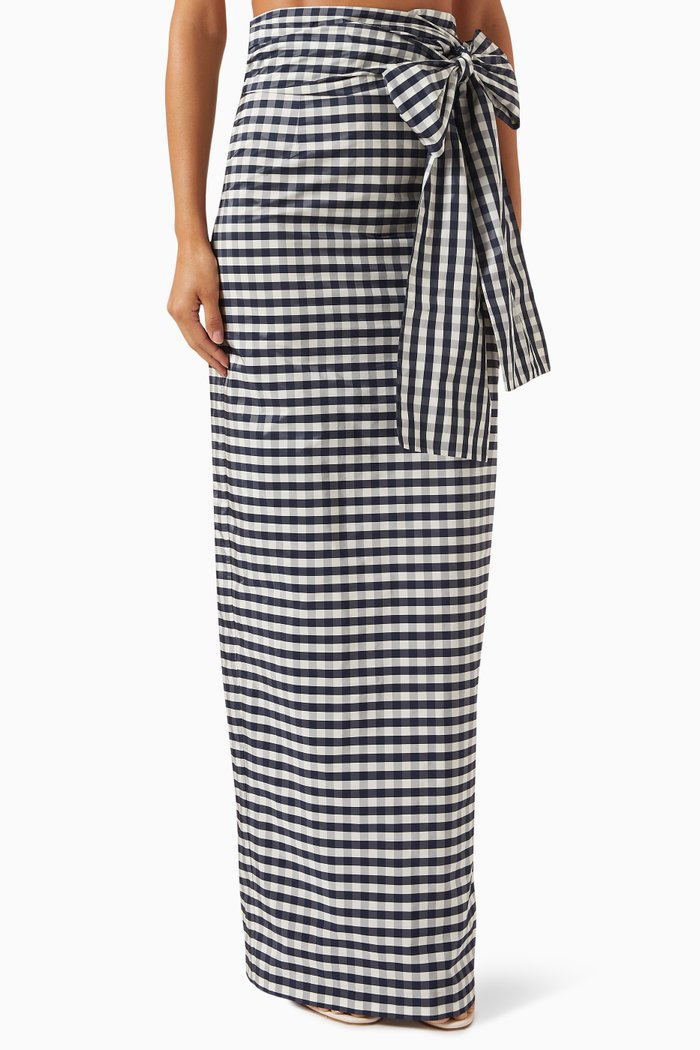 

Bernard Bow Maxi Skirt, Blue