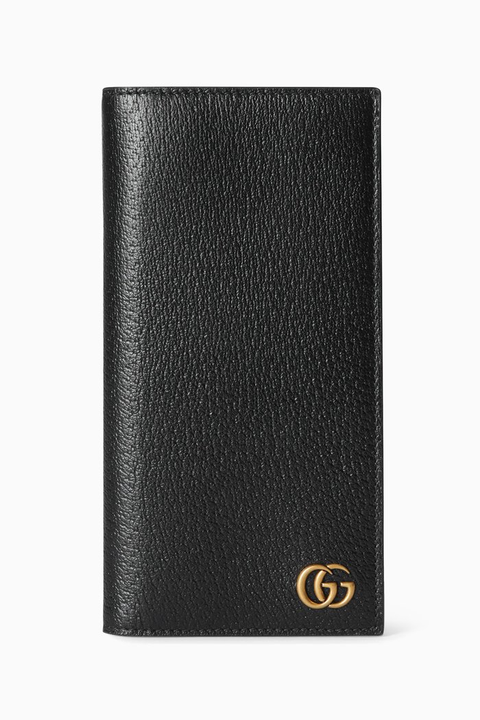 

Long GG Marmont Wallet in Leather, Black