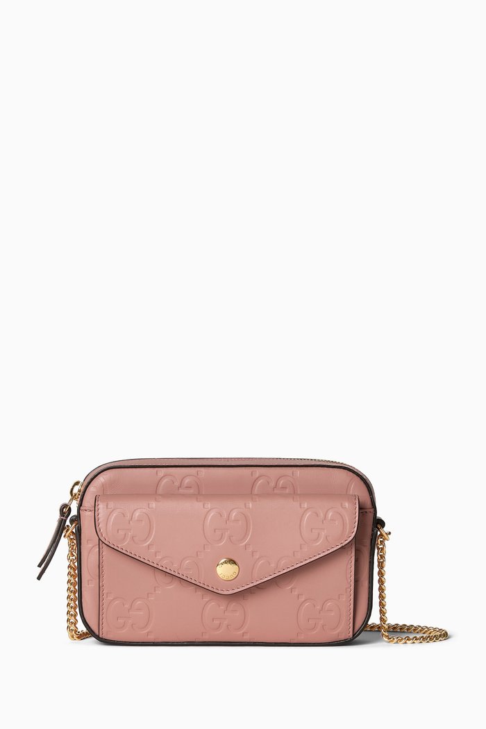 

Super Mini GG Shoulder Bag in Leather, Pink