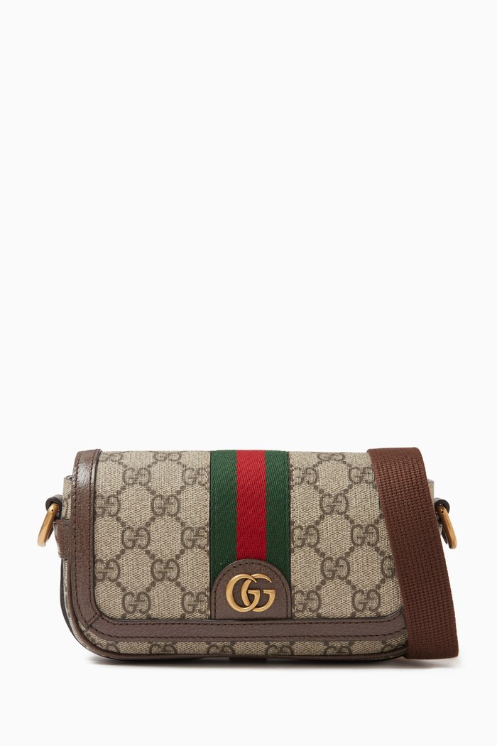 

Mini Ophidia Shoulder Bag in GG Supreme Canvas, Neutral