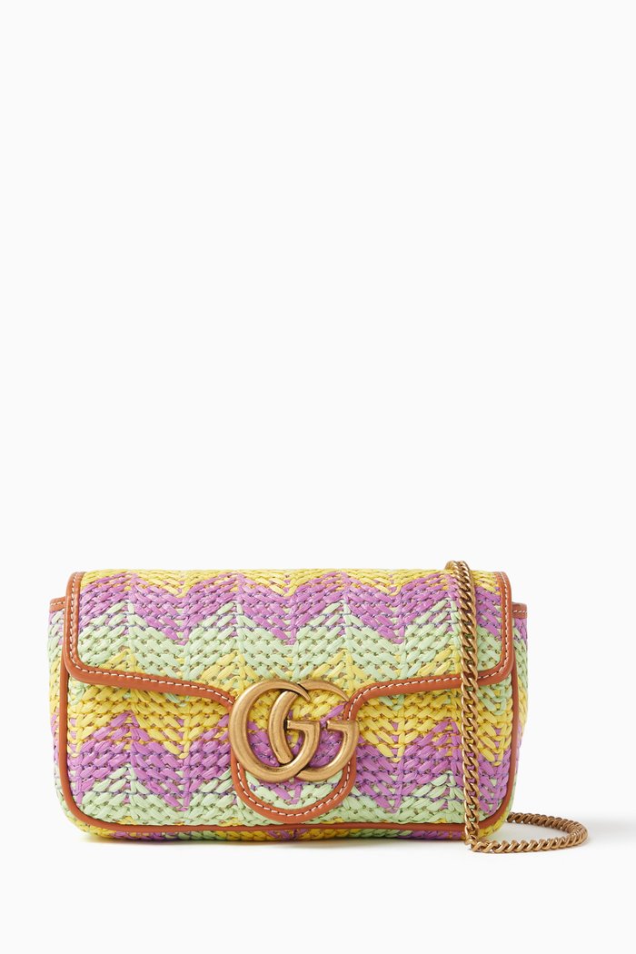 

GG Marmont Bag in Crochet, Multicolour