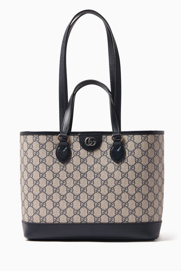 

Mini Ophidia Tote Bag in GG Canvas, Neutral