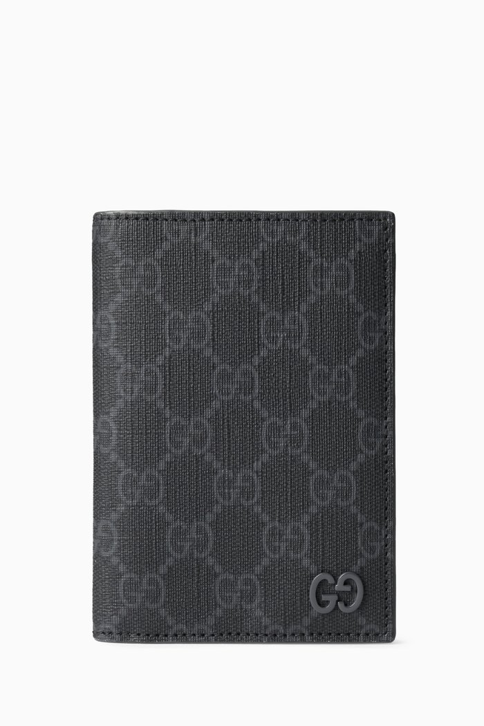 

GG Passport Case in Supreme Canvas, Black
