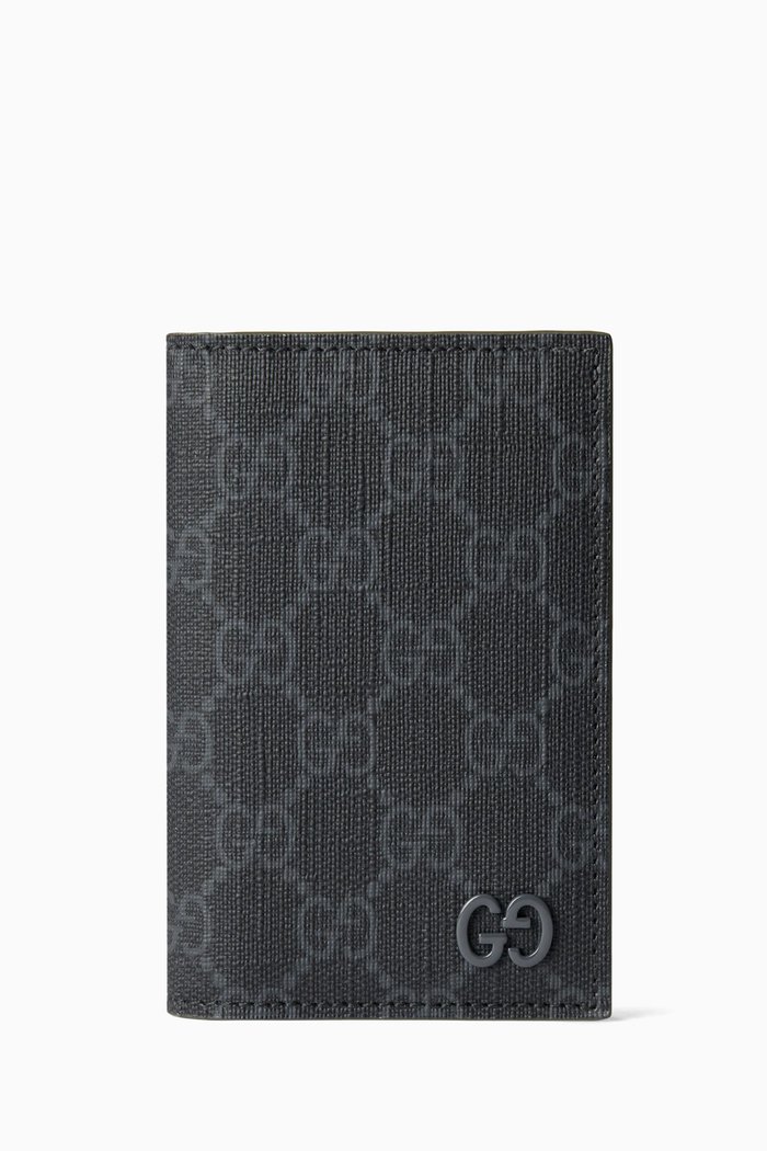 

Long GG Card Case in Supreme Canvas, Black
