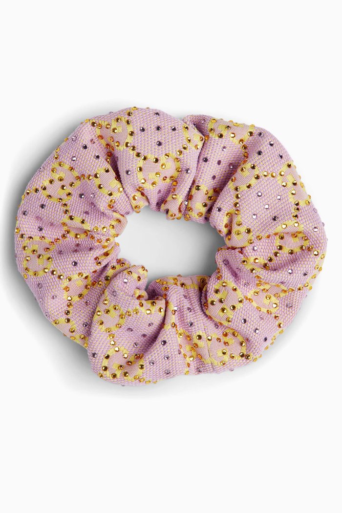 

GG Scrunchie in Canvas, Pink