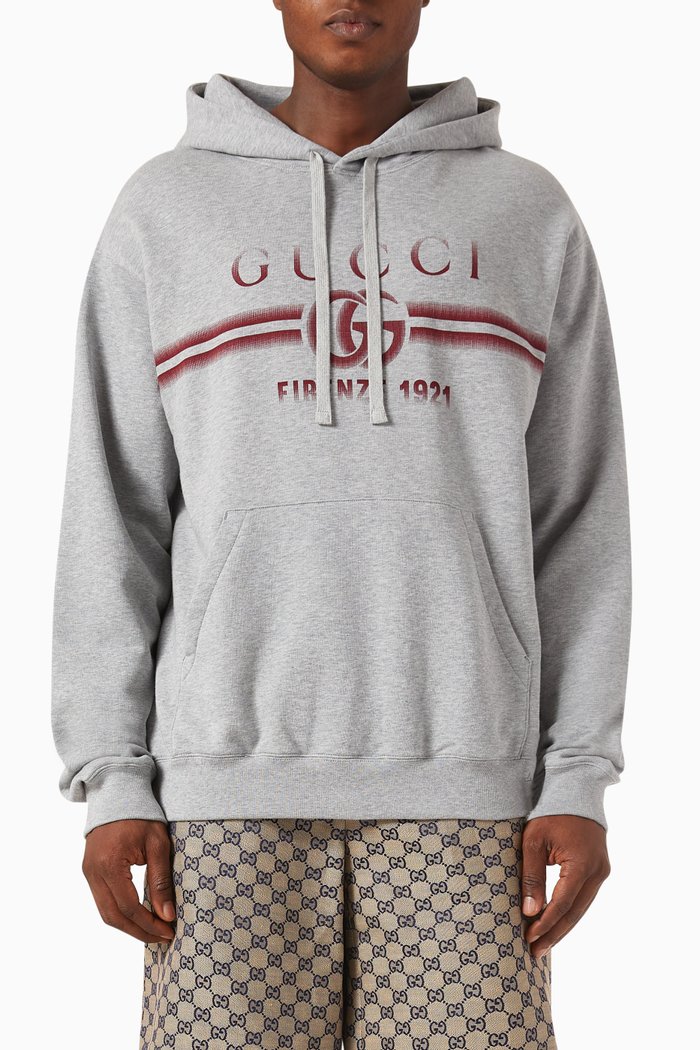 

Logo Hoodie in Cotton-jersey, Grey