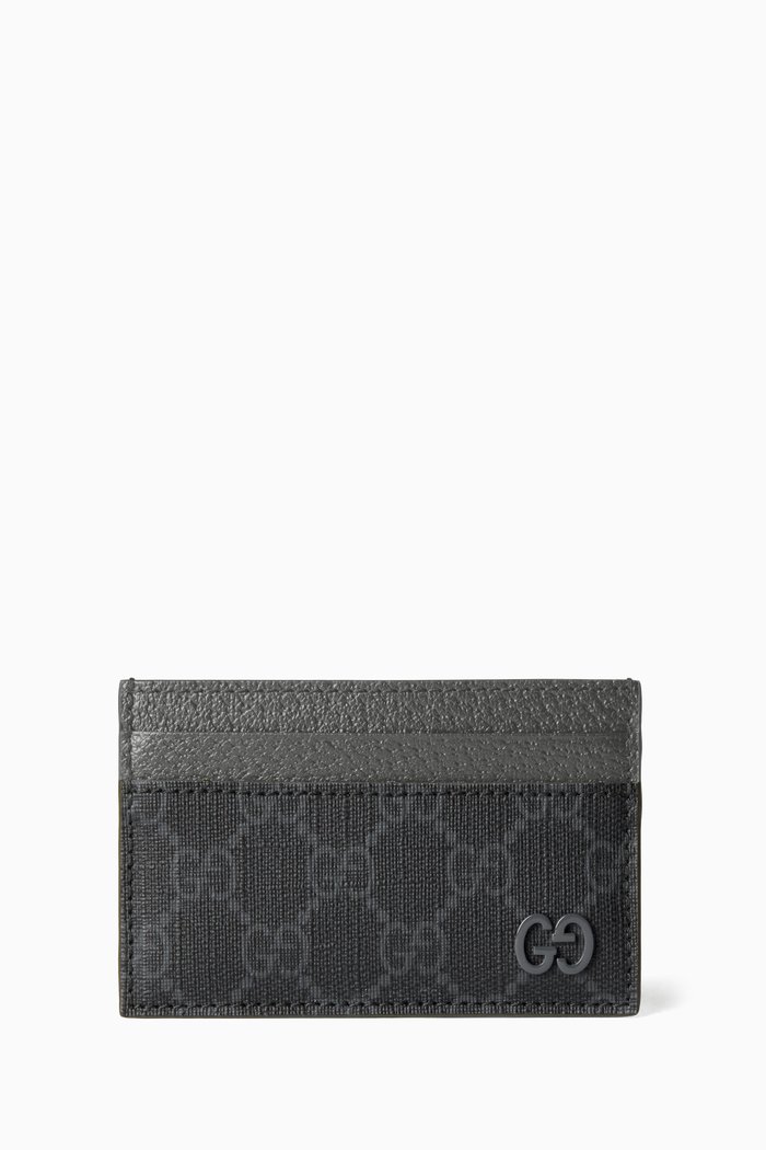 

GG Card Case in Supreme Canvas, Black