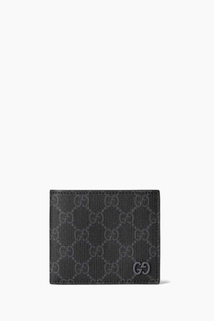 GG Wallet in Supreme Canvas, Black