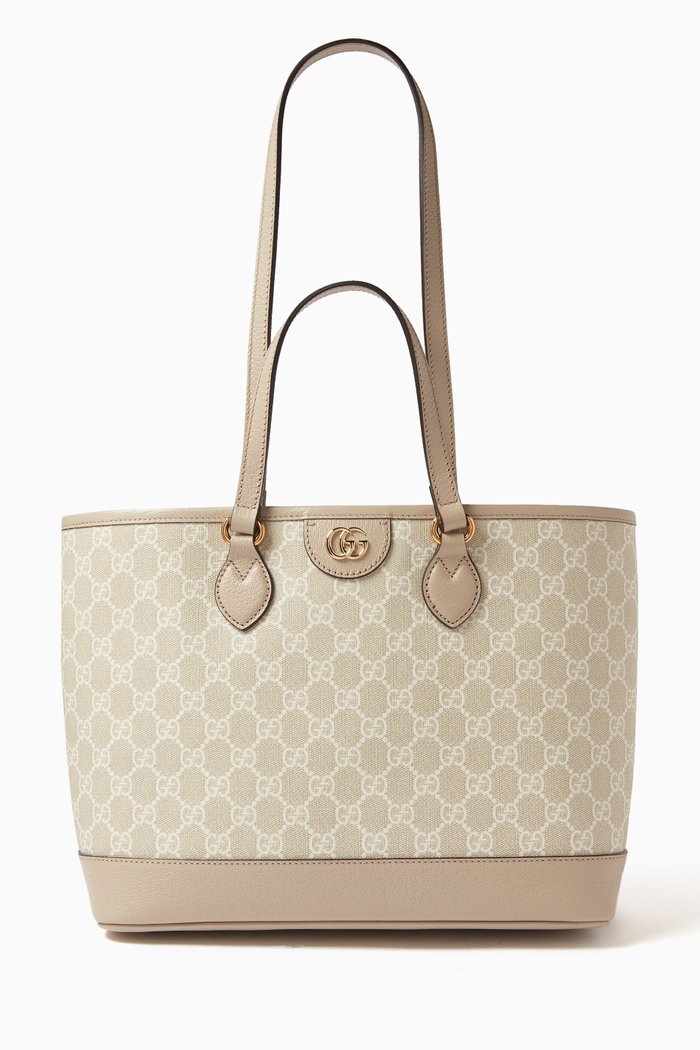 

Ophidia Tote Bag in GG Canvas, Neutral